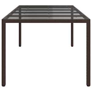 Zahradní stůl Hnědá 250 x 100 x 75 cm polyratan - obrázek 4