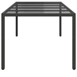 Zahradní stůl Černá 250 x 100 x 75 cm polyratan - obrázek 4