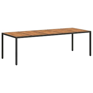 Zahradní stůl Černá 250 x 100 x 75 cm polyratan - obrázek 5