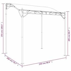 Stříška krémová 2 x 2,3 m 180 g/m² textil a ocel - obrázek 8