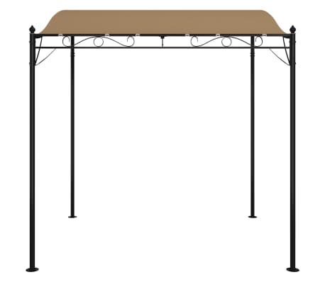 vidaXL Baldakin gr&aring;brun 2x2,3 m 180 g/m&sup2; stoff og st&aring;l