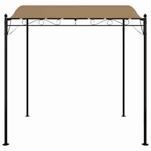 vidaXL Baldakin gr&aring;brun 2x2,3 m 180 g/m&sup2; stoff og st&aring;l