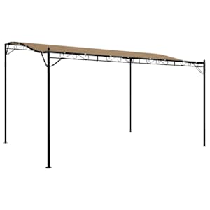 vidaXL varjualune, pruunikashall, 4x3 m, 180 g/m&sup2;, kangas ja teras
