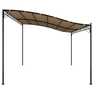 Stříška taupe 4 x 3 m 180 g/m² textil a ocel - obrázek 4