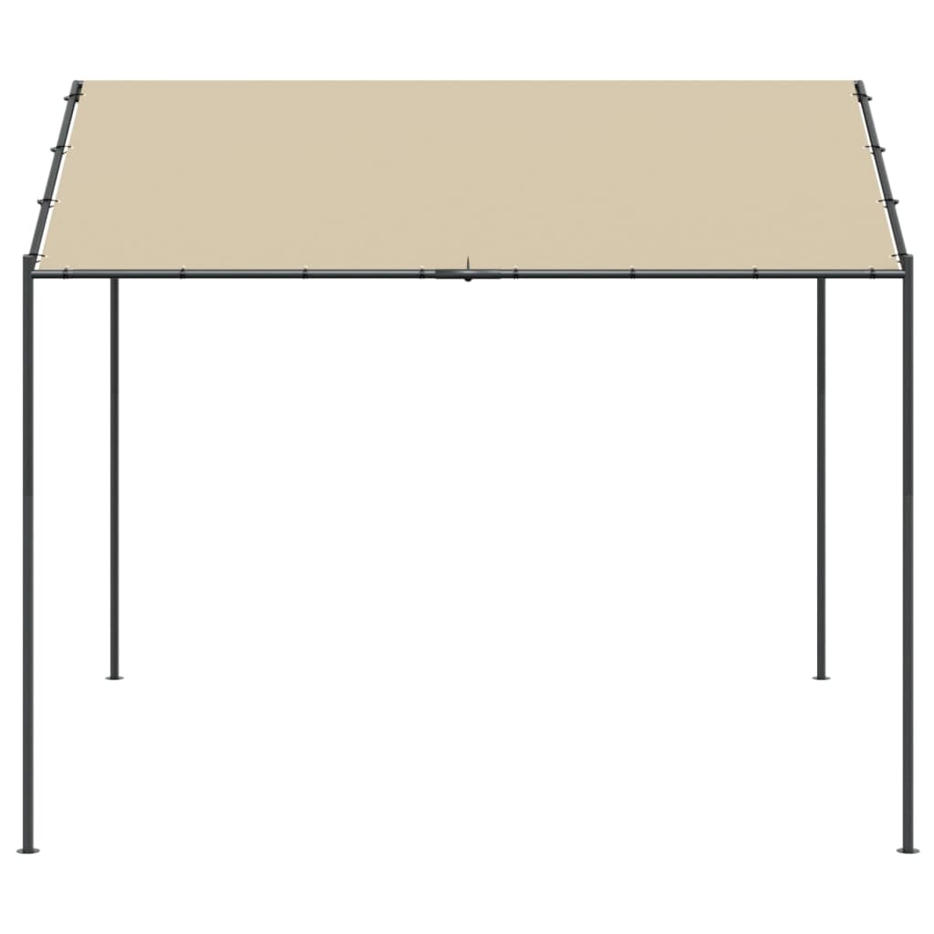 vidaXL Telttakatos beige 3x3 m teräs ja kangas