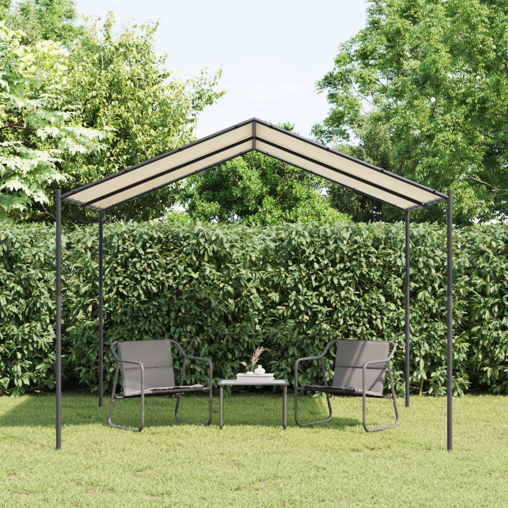 vidaXL Gartenpavillon Beige 3x3 m Stahl und Stoff