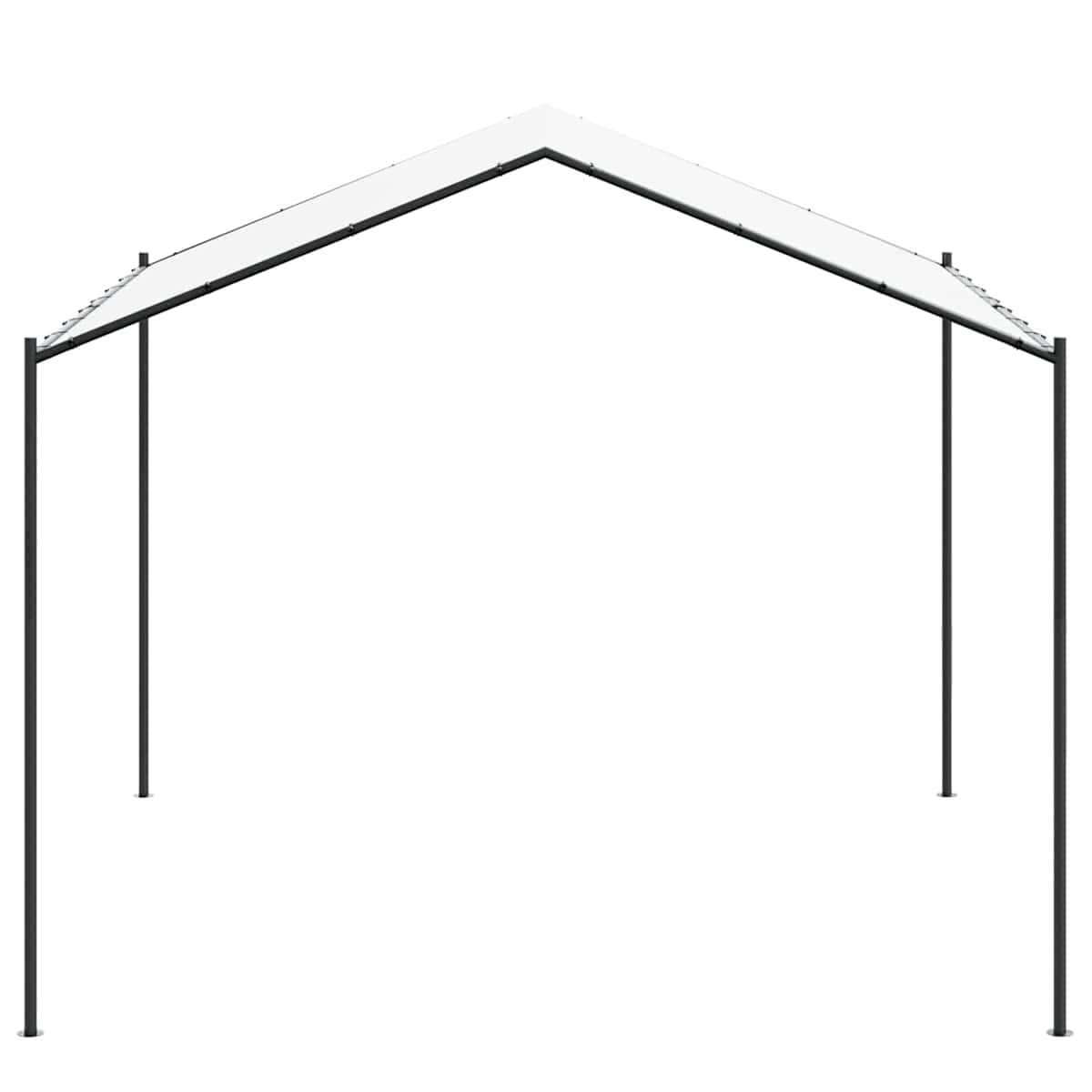 Pavillon 4 x 4 x 2,6 m Hvid Stål og Polyester 180 gsm - Billede 3