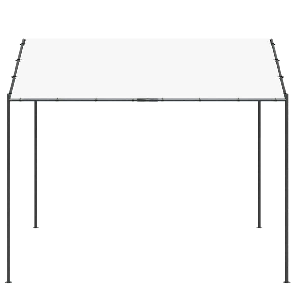 Pavillon 4 x 4 x 2,6 m Hvid Stål og Polyester 180 gsm - Billede 4