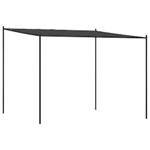 vidaXL varikatus, antratsiithall, 3x3 m 180 g/m&sup2;, kangas ja teras