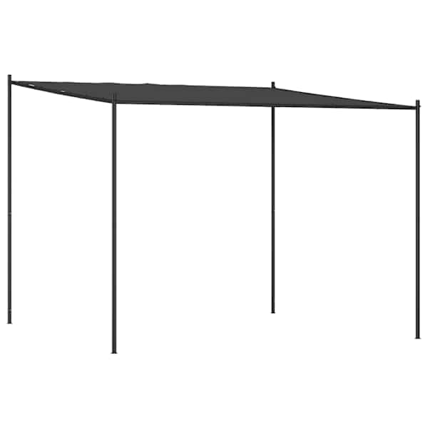 vidaXL varikatus, antratsiithall, 3x3 m 180 g/m&sup2;, kangas ja teras
