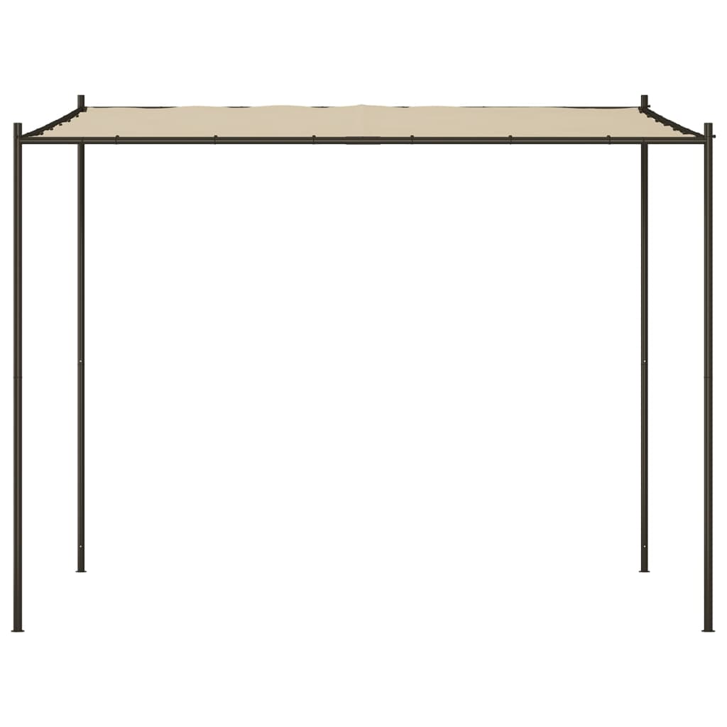vidaXL Prieel 3x3 m 180 g/m² stof en staal beige afbeelding