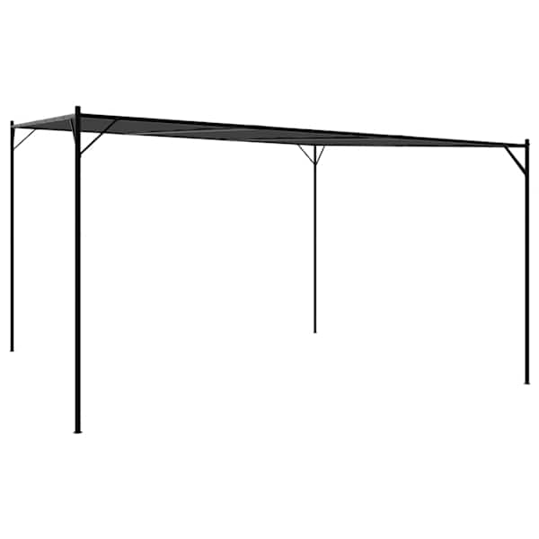 vidaXL varikatus, antratsiithall, 4x4 m 180 g/m&sup2;, kangas ja teras