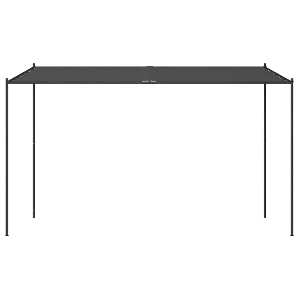 vidaXL Prieel 4x4 m 180 g/m² stof en staal antracietkleurig afbeelding