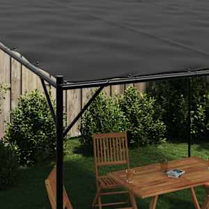 Stříška antracitová 4 x 4 m 180 g/m² textil a ocel - obrázek 3