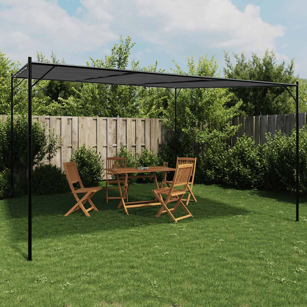 vidaXL Foișor, antracit, 4x4 m, 180 g/m², material textil și oțel
