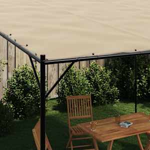 Altán béžový 4 x 4 m 180 g/m² textil a ocel - obrázek 3