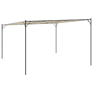 Altán béžový 4 x 4 m 180 g/m² textil a ocel - obrázek 6