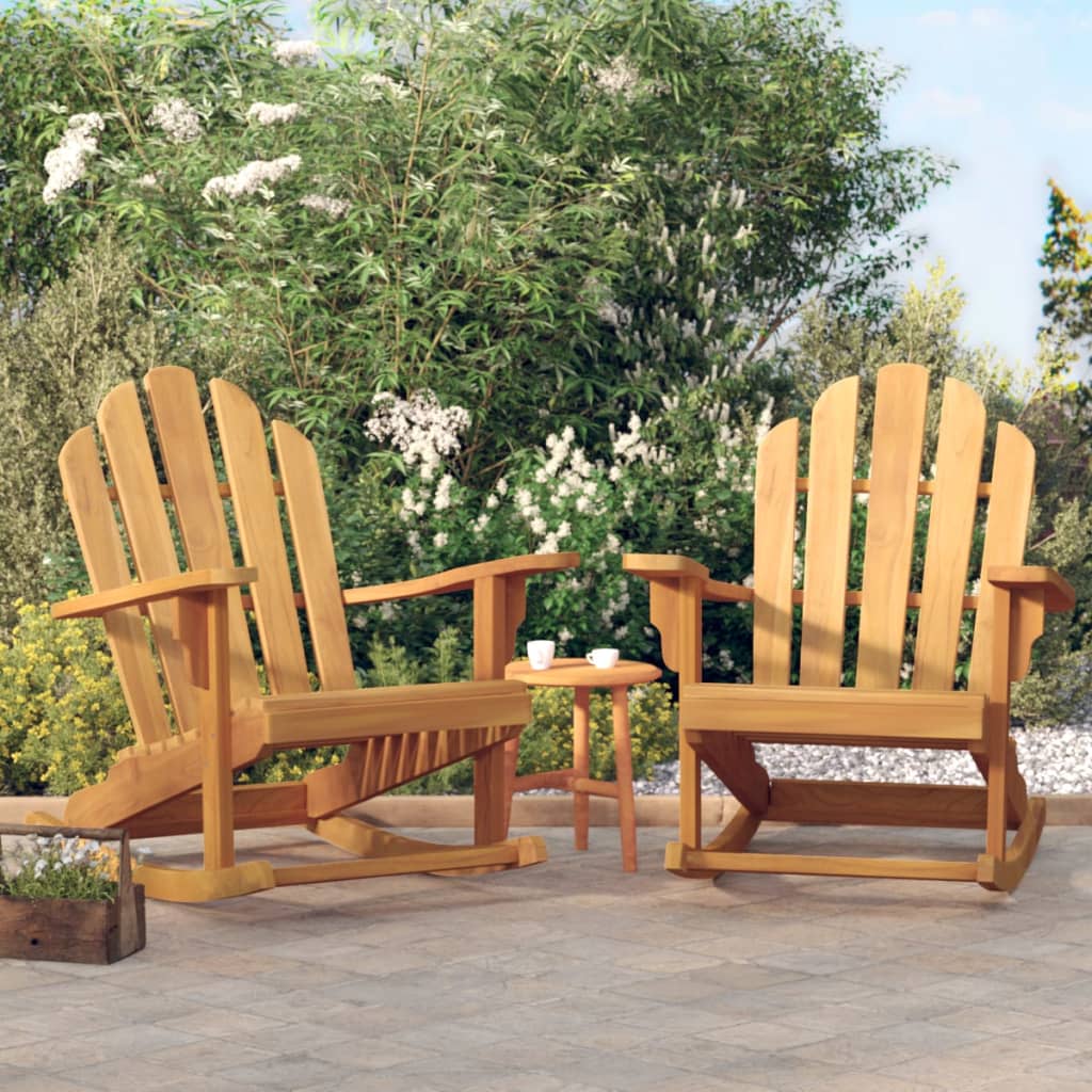 vidaXL Adirondack ulkokeinutuolit 2 kpl 79x100x103 cm täysi tiikki