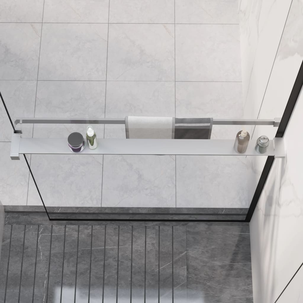 vidaXL Raft de duș pentru perete cabină de duș, crom, 90 cm, aluminiu