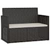 vidaXL aiapink patjadega, must, 105 cm, pol&uuml;rotang