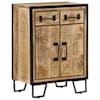 vidaXL puhvetkapp 2 sahtliga, 53 x 31 x 72 cm, mangopuit ja raud
