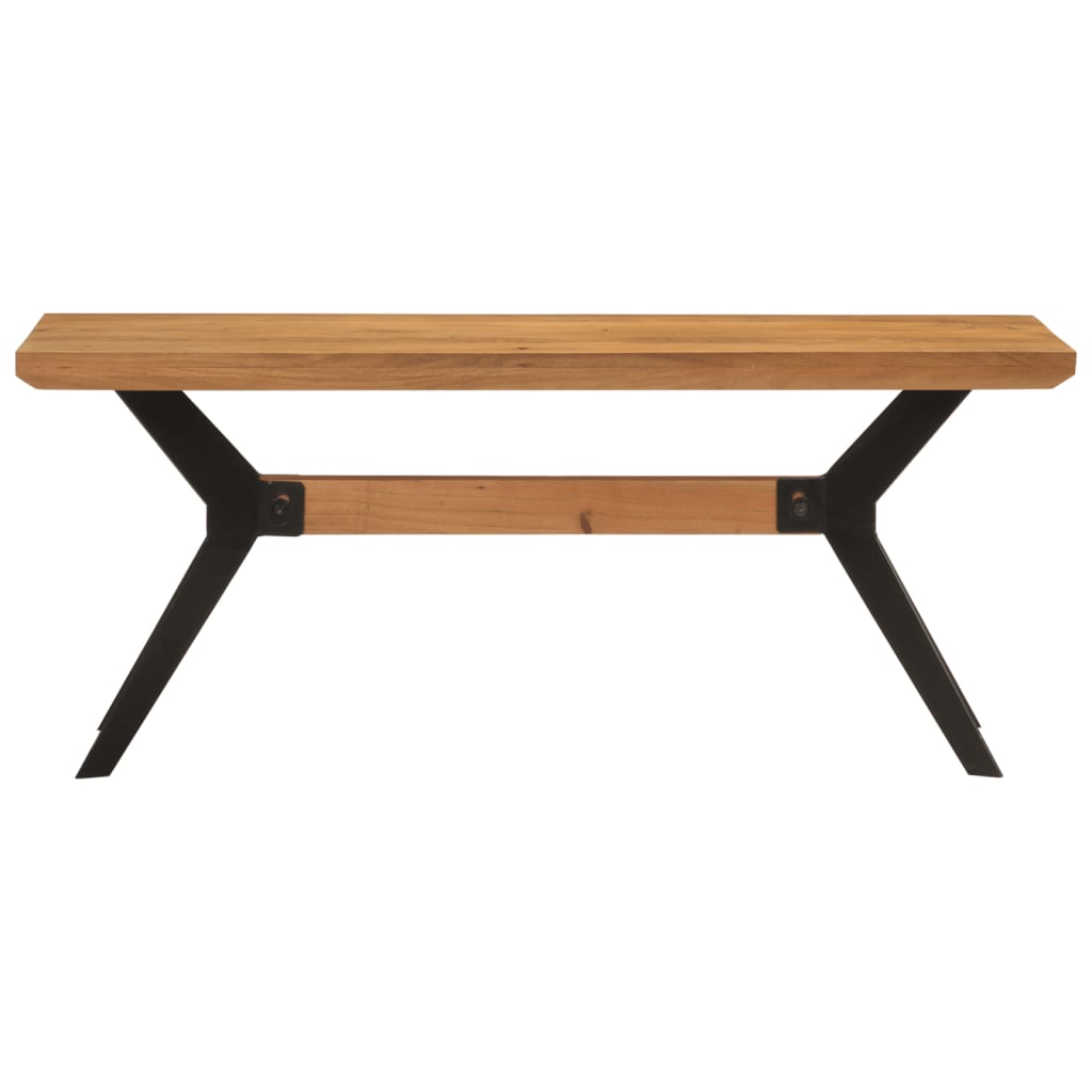 vidaXL Jedálenská lavica 110x40x46 cm masívne akáciové drevo a oceľ
