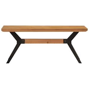 Jídelní lavice 110 x 40 x 46 cm masivní akáciové dřevo a ocel - obrázek 2