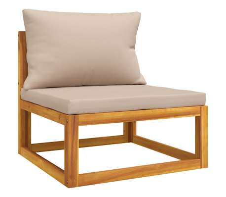 vidaXL Salon de jardin avec coussins 2 pcs bois massif acacia