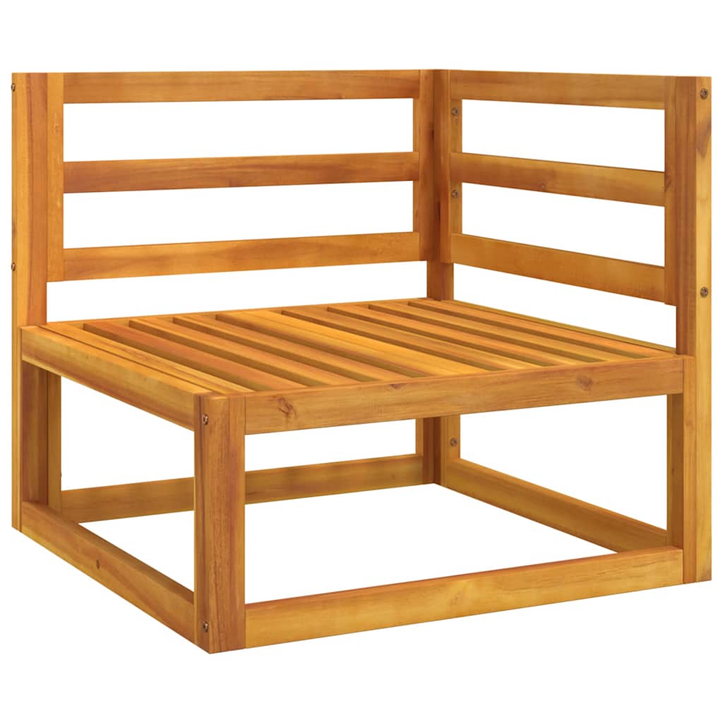 Thumbnail - vidaXL Modular-Ecksofa mit Grünen Kissen Massivholz Akazie