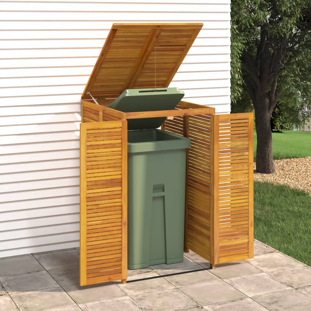vida XL Mülltonnenbox für 1 Tonne 70x 89x 117 cm Massivholz Akazie