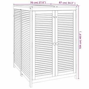 Zahradní úložný box 70 x 87 x 104 cm masivní akáciové dřevo - obrázek 9