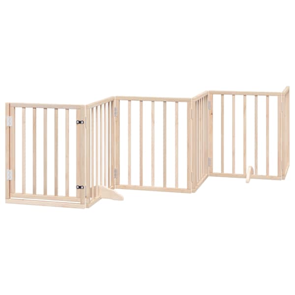 vidaXL koerav&auml;rav uksega, kokkupandav, 6 paneeli, 300 cm, paplipuit
