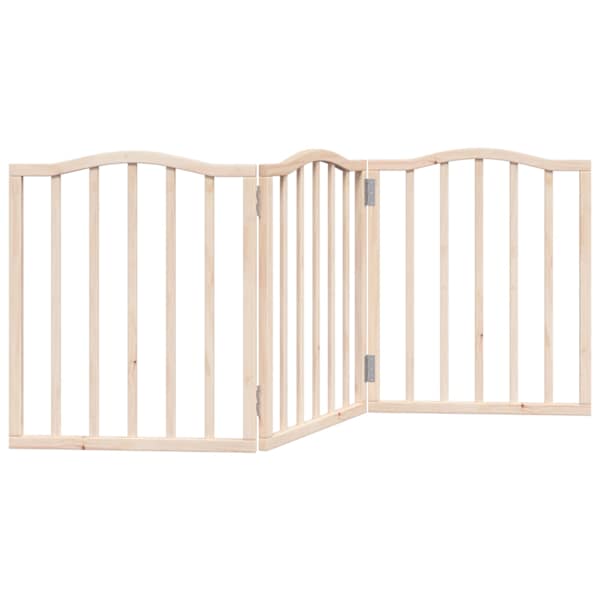 vidaXL kokkupandav koerav&auml;rav, 3 paneeli, 150 cm, paplipuit