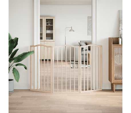 vidaXL Διαχωριστικό Σκύλων Πτυσσόμενο 3 Πάνελ 150 εκ. Ξύλο Λεύκας