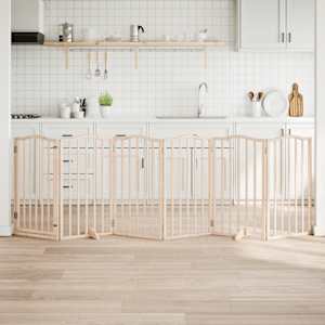 Pasja vrata z vrati, zložljiva, 6 panelov, 300 cm, topolov les