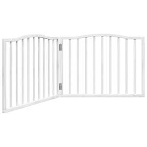 Zábrana pro psy skládací 2 panely bílá 160 cm topolové dřevo - obrázek 2