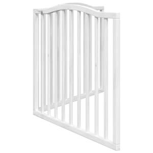 Zábrana pro psy skládací 2 panely bílá 160 cm topolové dřevo - obrázek 5