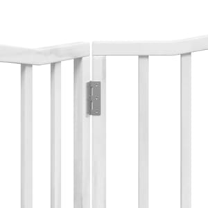 Zábrana pro psy skládací 2 panely bílá 160 cm topolové dřevo - obrázek 8
