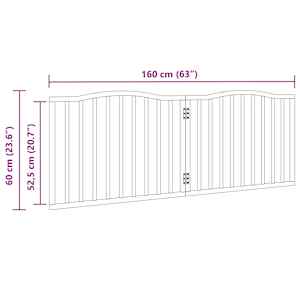 Zábrana pro psy skládací 2 panely bílá 160 cm topolové dřevo - obrázek 9