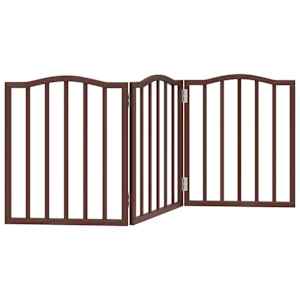 Zábrana pro psy skládací 3 panely hnědý dub 150 cm topol - obrázek 2
