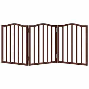 Zábrana pro psy skládací 3 panely hnědý dub 150 cm topol - obrázek 4