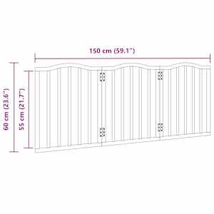 Zábrana pro psy skládací 3 panely hnědý dub 150 cm topol - obrázek 9