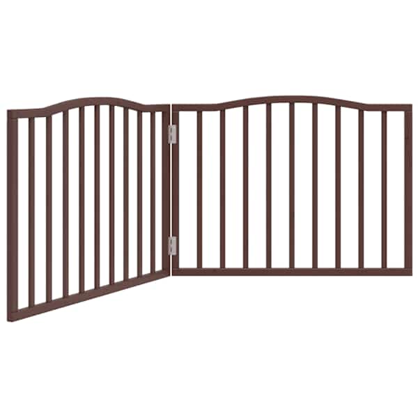 vidaXL kokkupandav koerav&auml;rav, 2 paneeli, pruun tamm, 160cm, paplipuit