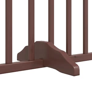 Zábrana pro psy s dvířky skládací 4 panely hnědý dub 320 cm - obrázek 9