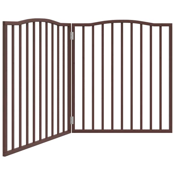vidaXL kokkupandav koerav&auml;rav, 2 paneeli, pruun tamm, 160cm, paplipuit
