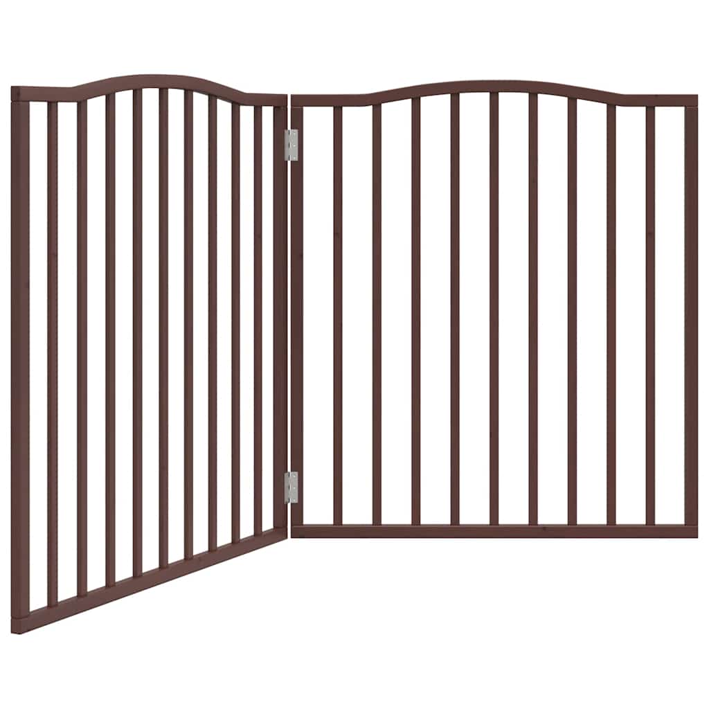 vidaXL Zábrana pro psy skládací 2 panely hnědý dub 160 cm topol