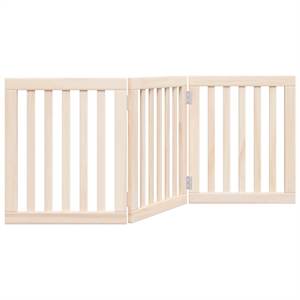vidaXL kokkupandav koerav&auml;rav, 3 paneeli, 150 cm, paplipuit