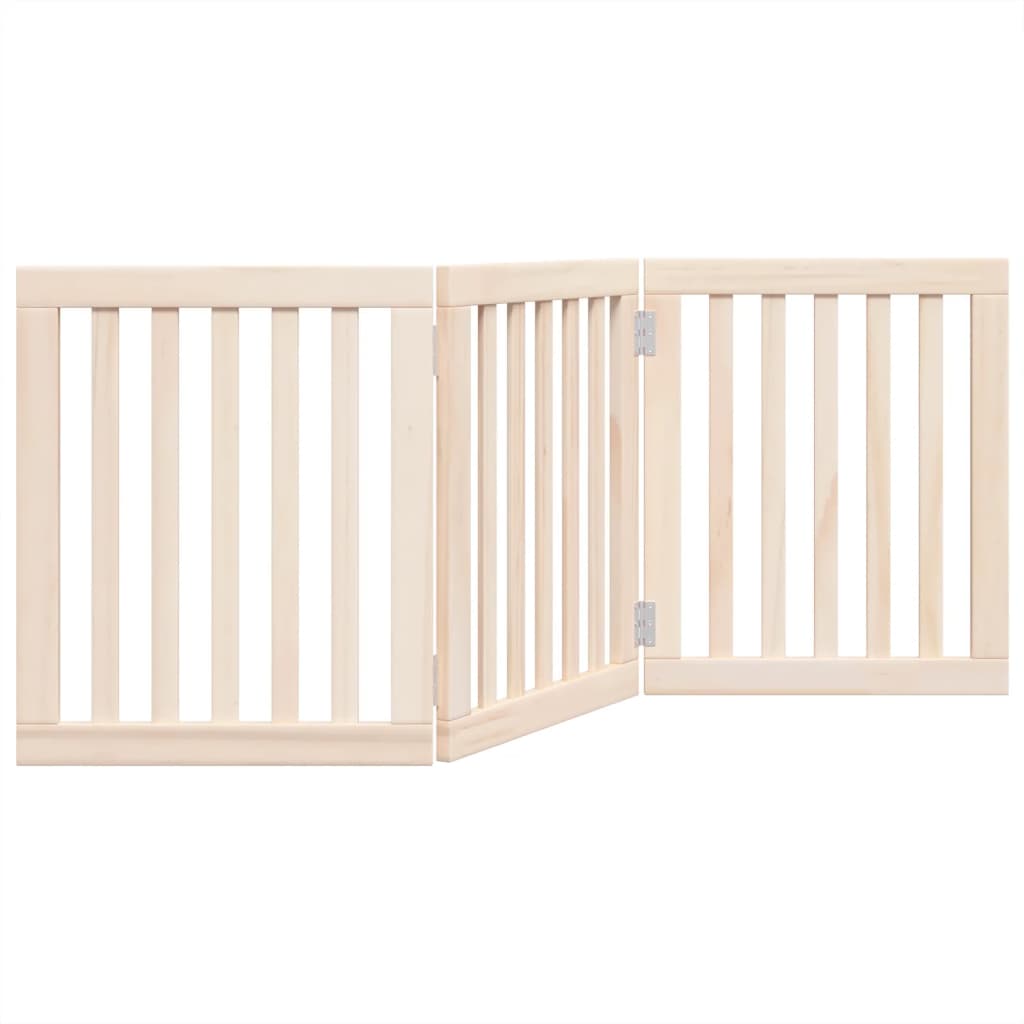 vidaXL Skládací psí branka, 3dílná, 150 cm, topolové dřevo