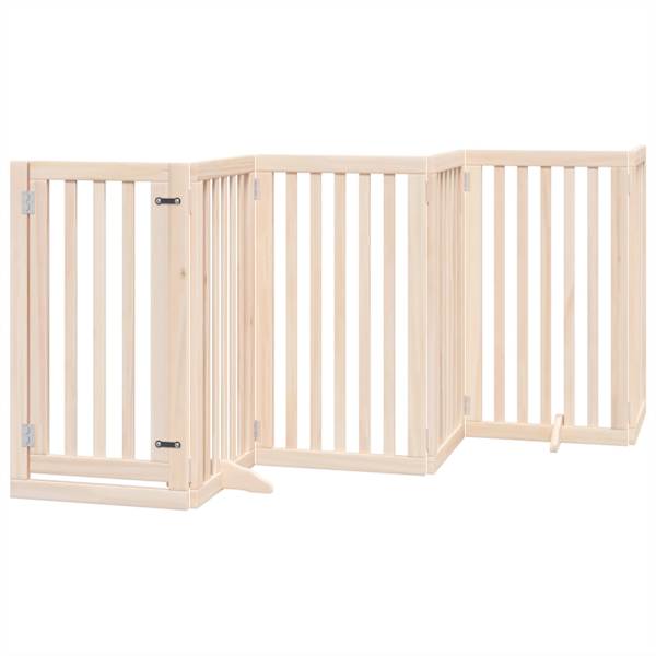 vidaXL koerav&auml;rav uksega, kokkupandav, 6 paneeli, 300 cm, paplipuit