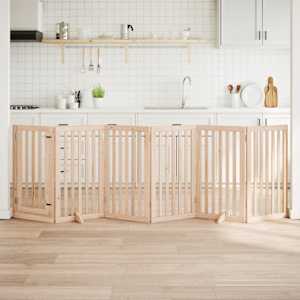 Pasja vrata z vrati, zložljiva, 6 panelov, 300 cm, topolov les